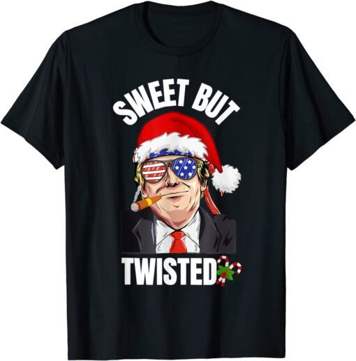 Santa Trump Sweet But Twisted Candy Christmas Holiday Tee Shirt