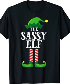 Sassy Elf Matching Family Group Christmas Party Pajama Tee Shirt