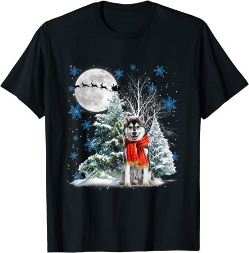 Siberian Husky Christmas Xmas Tree snow Xmas Holiday Tee ShirtSiberian Husky Christmas Xmas Tree snow Xmas Holiday Tee Shirt