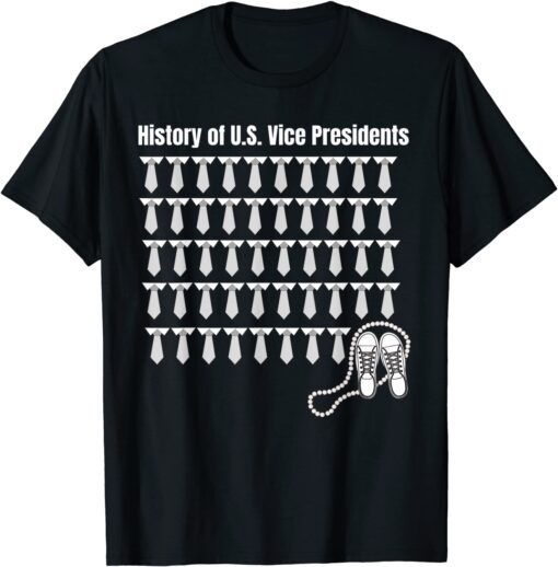 Sneaker & Pearls History of US Vice Presidents Kamala Harris Tee Shirt