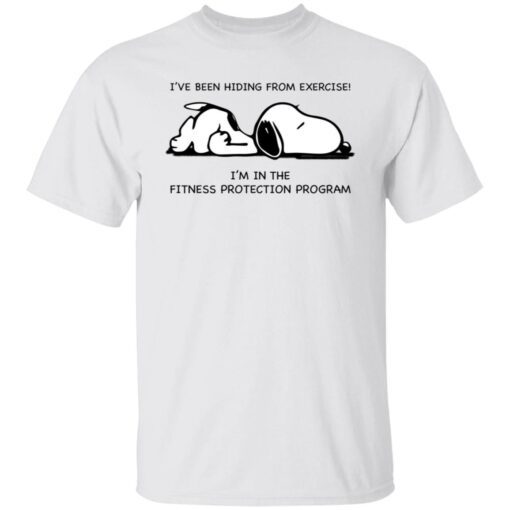 Snoopy I’ve Been Hiding From Exercise Tee shirt