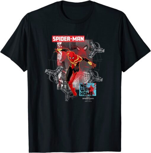 Spider-Man No Way Home Airbrushed Color Pop Poster Tee Shirt