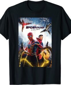 Spider-Man No Way Home Group Shot Face Off Poster Tee Shirt