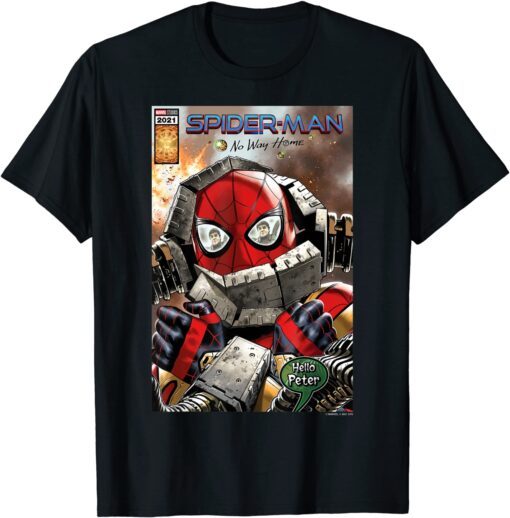 Spider-Man No Way Home Hello Peter Comic Cover T-Shirt