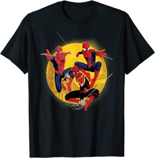 Spider-Man: No Way Home Spider-Men In Action T-Shirt