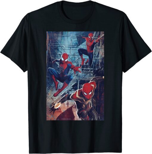 Spider-Man No Way Home Spider-Men Jump Tee Shirt