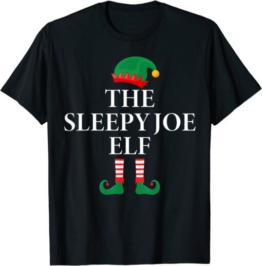 The Sleepy Joe Elf Anti Biden Matching Family Pjs Christmas Tee Shirt