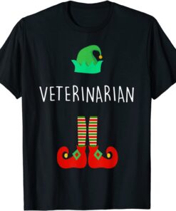 The Veterinarian Elf Christmas Party Matching Family Tee Shirt