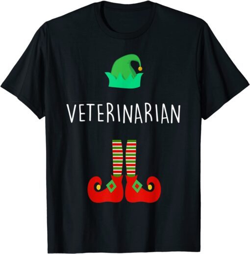 The Veterinarian Elf Christmas Party Matching Family Tee Shirt