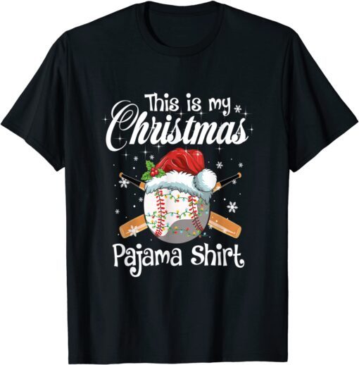 This Is My Christmas Baseball Pajama Tee Shirt