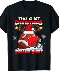 This Is My Christmas Pajama Football Christmas Lights Tee Shirt