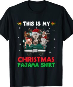 This Is My Christmas Pajama Shirt Farm Animals Truck Tee Shirt