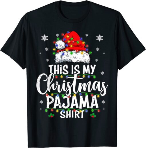 This Is My Christmas Pajama Shirt Lights Tee Shirt