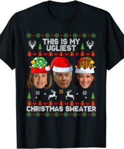 This Is My Ugliest Christmas Anti-Biden Sweater X-mas T-Shirt