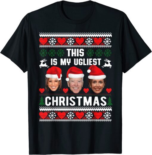 This Is My Ugliest Christmas Anti-Biden Xmas Tee Shirt