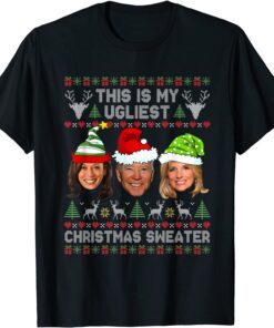 This Is My Ugliest Christmas Biden Santa Elf Sweater T-Shirt