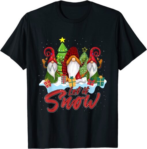 Three Christmas Dwarf Let It Snow Tee Shirt