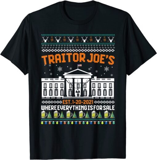 Traitor Joe's Where Everything Is For Sale Xmas Pajamas Tee Shirt