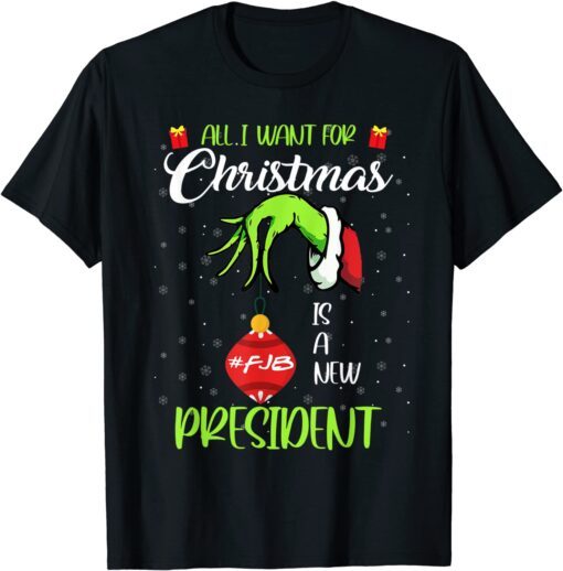 Trump All I Want For Christmas Is A New President Republican Tee Shirt