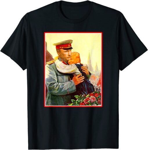 Trump Baby with Putin Soviet Propaganda Poster T-Shirt