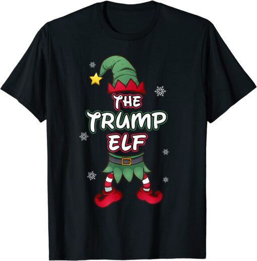 Trump Elf Christmas Pajamas Pjs Matching Family Group Tee Shirt