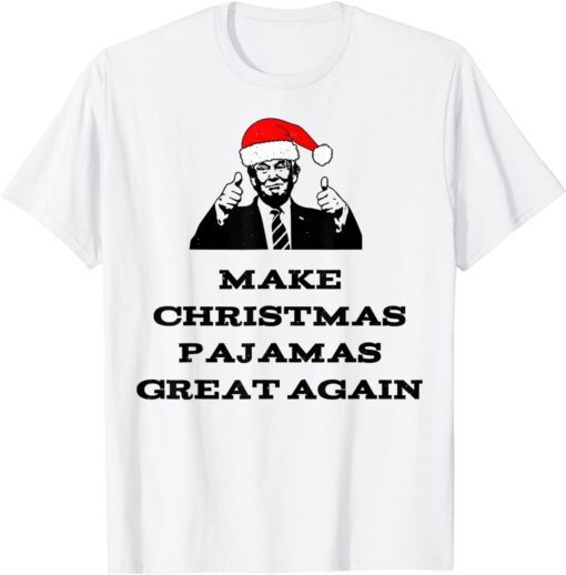 Trump Make Christmas Pajamas Great Again Political Vintage Tee Shirt