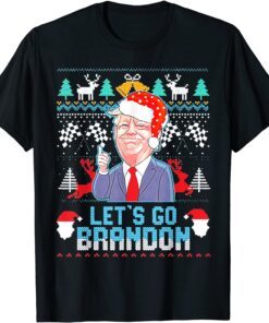 Trump Santa Let’sGo Bran don 2024 Ugly Christmas T-Shirt