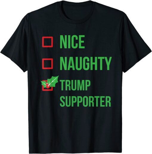 Trump Supporter Pajama Christmas Tee Shirt