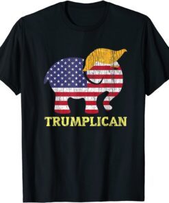 Trumplican Elephant Trump Hair 2020 Election Republican Tee Shirt