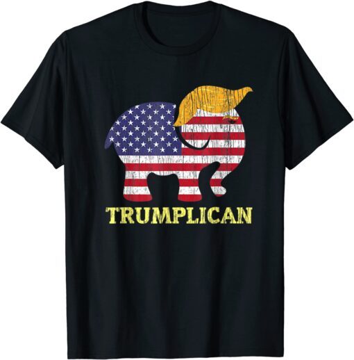 Trumplican Elephant Trump Hair 2020 Election Republican Tee Shirt