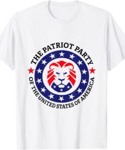 US Patriot Party Lion Circle Conservative Patriotic Apparel Tee Shirt