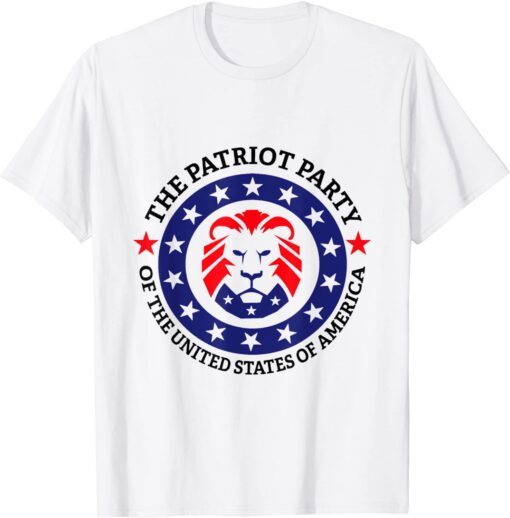 US Patriot Party Lion Circle Conservative Patriotic Apparel Tee Shirt