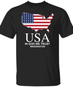 USA in god we trust Washington Tee shirt