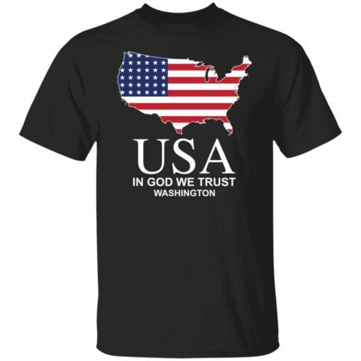 USA in god we trust Washington Tee shirt