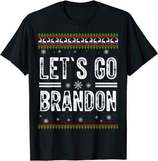 Ugly Christmas Lets Go Branson Brandon Conservative T-Shirt