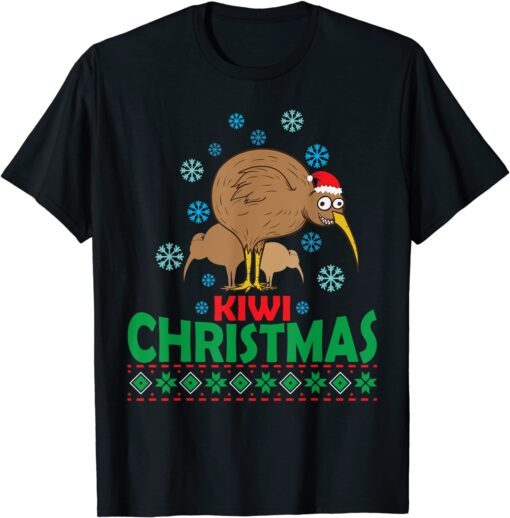 Ugly Christmas with Kiwi Bird from New Zealand Tee Shirt