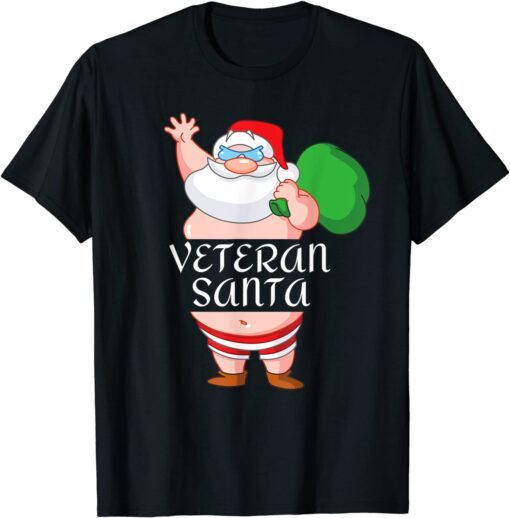 Veteran Santa Elf Matching Family Group Christmas Party PJs Tee Shirt