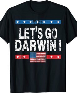 Vintage Lets Go Darwin US Flag Tee Shirt