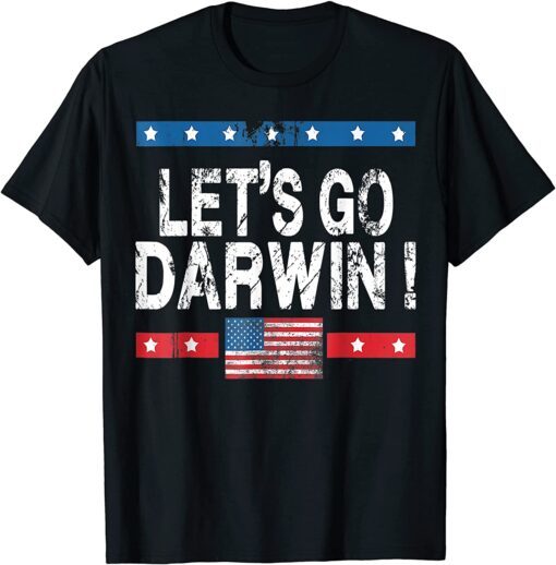 Vintage Lets Go Darwin US Flag Tee Shirt