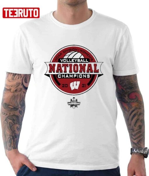 Wisconsin Badgers Fanatics Branded 2021 Volleyball National Champions Tee Shirt