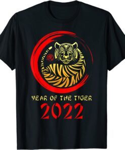 Year of The Tiger 2022 Circular Asian Chinese New Year Tee Shirt