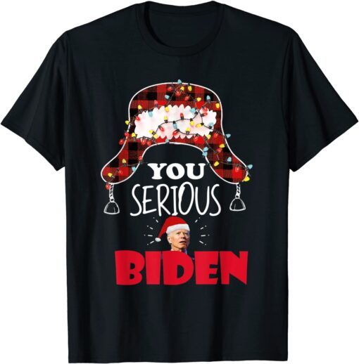 You Serious Biden Christmas 2022 Family Buffalo Plaid Tee Shirt