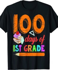 100 Days Of School First Grade School Student Pupil Tee Shirt