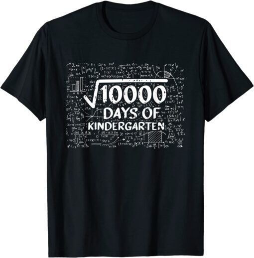 100 Days Of School Kindergarten Math Equation Student Tee Shirt