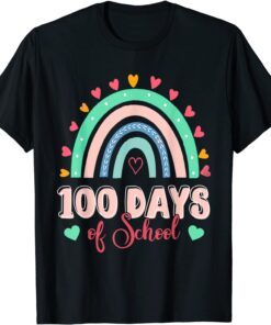 100 Days Of School Rainbow 100 Days Smarter 100th Day T-Shirt