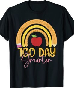 100 Days Smarter 100 Days Of School Rainbow Teachers Tee Shirt