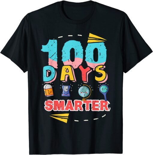 100 Days Smarter Days Of School Teacher & Student Tee Shirt