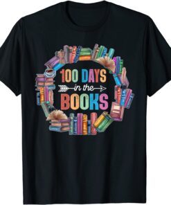 100 Days in the Books English Reading Teacher Book Lover Tee Shirt