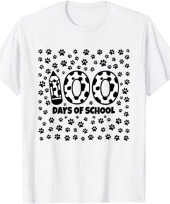 100 Days of School Dalmatian 100th Day of School Dog Tee Shirt