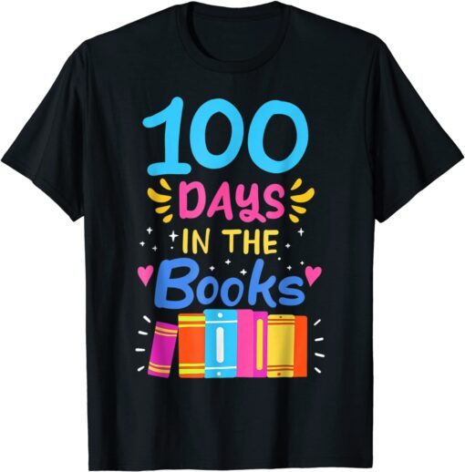 100 Days of School Teacher Student Reading Tee Shirt